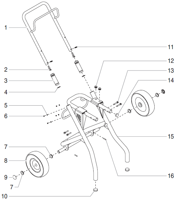 740ix Digital High Rider Cart (P/N 704-415)